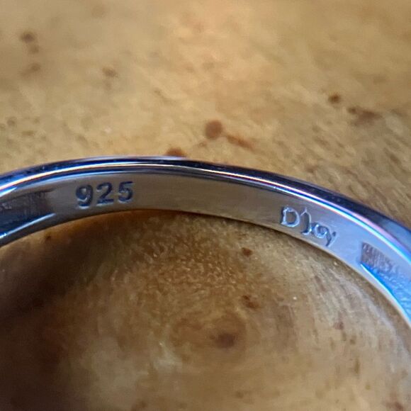 Natural Yellow Sapphire Sterling Silver Art Deco Ring Size 7 - Picture 6 of 9